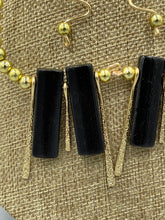 Load image into Gallery viewer, Earrings | 1-Of-A-Kind by Lillie Pearl | Jumbo "C" Shape Open Metal Beaded Hoops