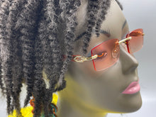 Load image into Gallery viewer, Sunglasses Crystal Cut Rimless