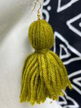 Load image into Gallery viewer, Earrings Afghan Yarn Danglers