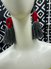 Load image into Gallery viewer, Earrings Afghan Yarn Danglers