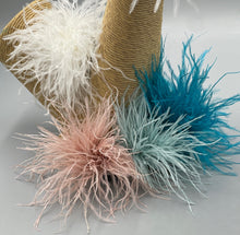 Load image into Gallery viewer, Brooch Hair Clip Ostrich Feathers