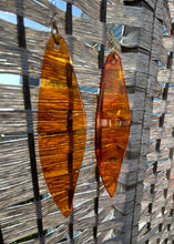 Load image into Gallery viewer, Earrings Stained Glass Leaf