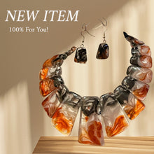 Load image into Gallery viewer, Necklace Earring Trapezoid 2 Pc. Set