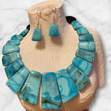 Load image into Gallery viewer, Necklace Earring Trapezoid 2 Pc. Set