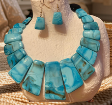 Load image into Gallery viewer, Necklace Earring Trapezoid 2 Pc. Set