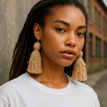 Load image into Gallery viewer, Earrings Lash Yarn Danglers