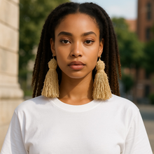 Load image into Gallery viewer, Earrings Lash Yarn Danglers