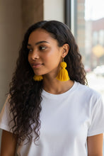 Load image into Gallery viewer, Earrings Afghan Yarn Danglers