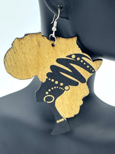 Load image into Gallery viewer, Earrings Wooden Womens Profile