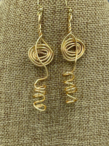 Earrings | 1-Of-A-Kind by Lillie Pearl Spiral Tipped Whirlwind Danglers