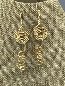 Earrings | 1-Of-A-Kind by Lillie Pearl Spiral Tipped Whirlwind Danglers