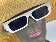 Load image into Gallery viewer, Sunglasses Retro White Rectangle
