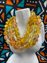 Load image into Gallery viewer, Lemon Tea Triple Strand Necklace
