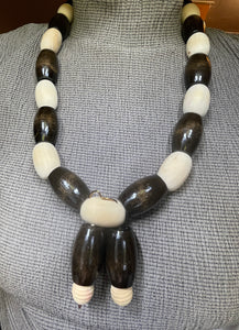 Necklace Earring 2 Pc. Set Wooden Barrels