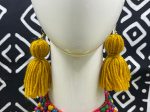 Earrings Afghan Yarn Danglers