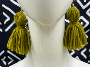 Earrings Afghan Yarn Danglers