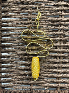 Earrings | Gold Plated Aluminum Ribbons