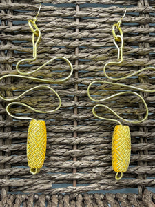Earrings | Gold Plated Aluminum Ribbons