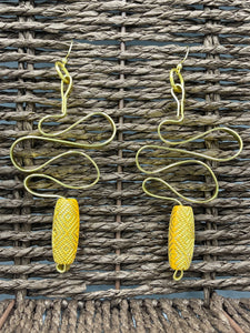 Earrings | Gold Plated Aluminum Ribbons