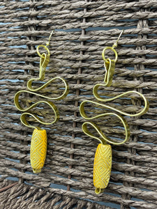 Earrings | Gold Plated Aluminum Ribbons