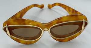 Sunglasses Marbled Orange Gold Cat-Eyes