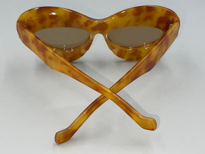 Sunglasses Marbled Orange Gold Cat-Eyes