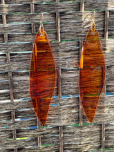 Load image into Gallery viewer, Earrings Stained Glass Leaf
