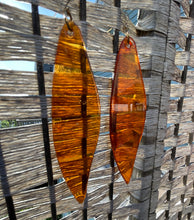 Load image into Gallery viewer, Earrings Stained Glass Leaf
