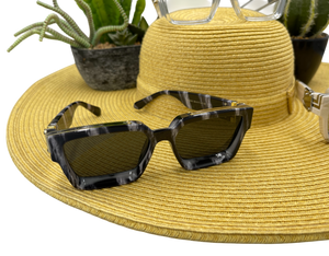 Sunglasses Oversized Marbled Square Frames