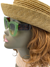 Load image into Gallery viewer, Sunglasses Green Cat Eye
