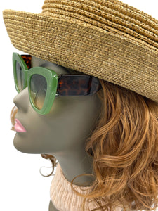 Sunglasses Green Cat Eye