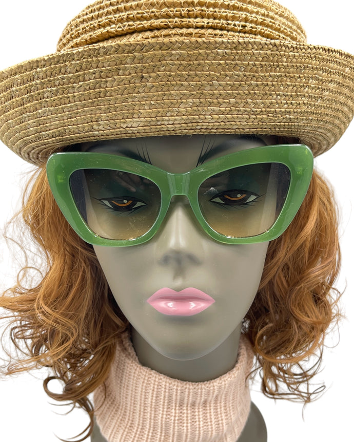 Sunglasses Green Cat Eye