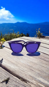 Sunglasses Purple Cat-Eyes