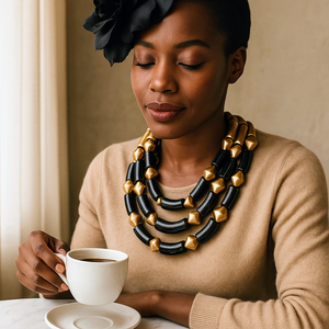 Bamboo Inspired Necklace