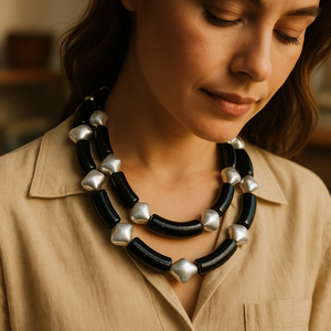Bamboo Inspired Necklace
