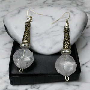 Earrings Spherical Ice Cubes