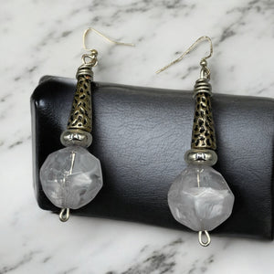 Earrings Spherical Ice Cubes