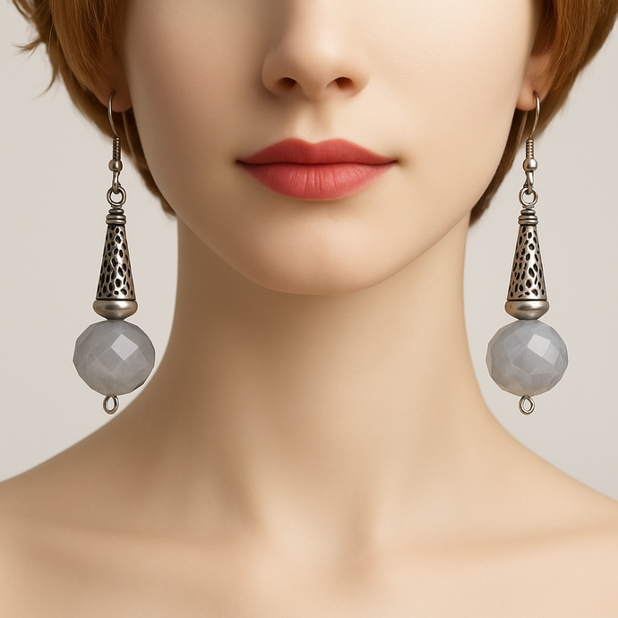 Earrings Spherical Ice Cubes