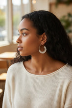 Load image into Gallery viewer, Earrings Spiral Metal Hook Hoops Ring Cut-Outs
