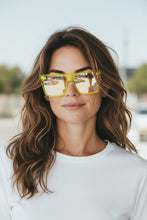 Load image into Gallery viewer, Sunglasses Transparent Vintage Square Cat Eye Kiwi Frames
