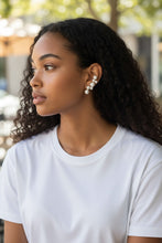 Load image into Gallery viewer, Earrings White Pearl Clips &amp; Pierce Studs
