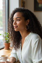 Load image into Gallery viewer, Earrings Vintage Spiral Hoops Hook Lock
