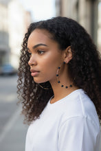 Load image into Gallery viewer, Earrings Open Hoops | Scattered Simulated Pearls
