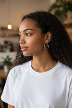 Load image into Gallery viewer, Earrings Vintage Spiral Hoops Hook Lock
