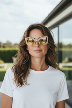 Load image into Gallery viewer, Sunglasses Green on Green Cat-Eyes
