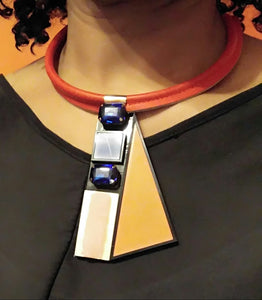 Red Geometric Necklace