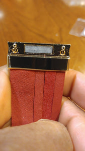 Leather / Crystal Cuff