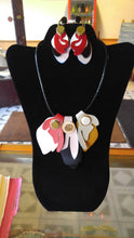 Load image into Gallery viewer, Layer Leaf Red Black White Necklace
