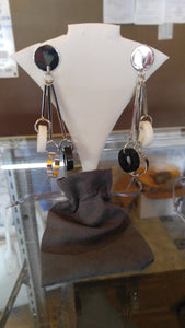 Round, Hollow Dangle Drop Earrings