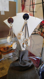 Round, Hollow Dangle Drop Earrings